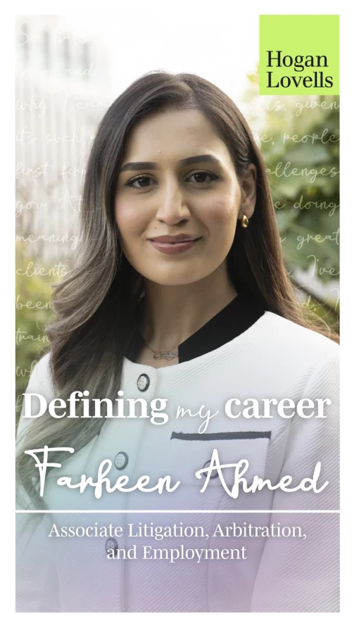 Farheen, an Associate in our commercial litigation and regulatory team, shares what it’s really like to work on major group litigation - and why being part of a strong team makes all the diff